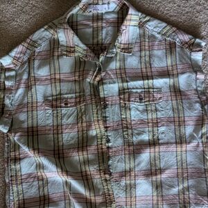 Plaid Button-Up Shirt
